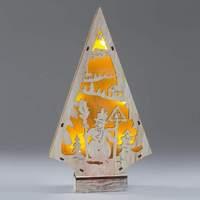 Striking candle arch triangle Snowman - grey wood
