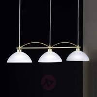 Stylish pendant lamp BRAVA 3-bulb brass