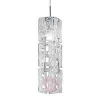 Stylish hanging light Maya, white clear