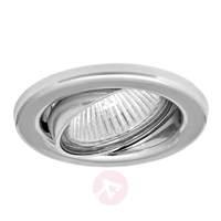 Stainless steel low-volt spotlight SOKE, glossy