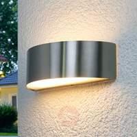Stainless steel outdoor wall light Nadia with LEDs
