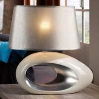 striking runa table lamp in whitesilver