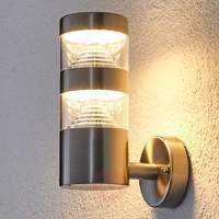 Stainless steel LED outdoor wall light Lanea