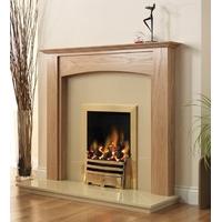 stretton wooden fireplace package with pureglow bauhaus gas fire