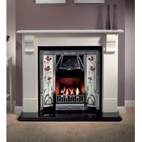 Stourhead Agean Limestone Fireplace Package With Toulouse Cast Iron Tiled Fire Insert