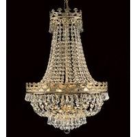 ST03016/8 Empire 8 Lt Crystal Gold Plated Finish Chandelier