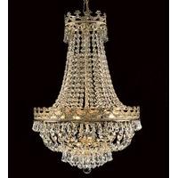 st030168 empire 8 lt crystal gold plated finish chandelier