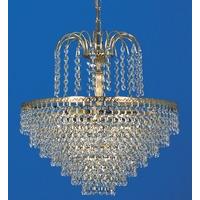 ST00018/40/05/G Bonn 5 Light Gold & Crystal Tiered Pendant