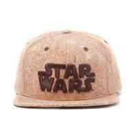 Star Wars Unisex Embroidered Main Logo Snapback Baseball Cap One Size Tan/cork (sb160841stw)