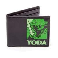 Star Wars Unisex Master Yoda Green Logo Bi-fold Wallet One Size Black (mw080553stw)