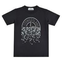 STONE ISLAND Children Boys Pixel Logo T Shirt