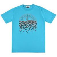 STONE ISLAND Junior Boys Pixel Logo T Shirt
