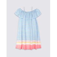 Striped Frill Woven Dress (3-14 Years)