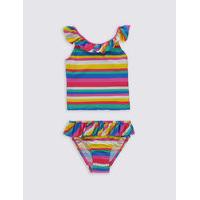 striped frill tankini set with lycra xtra life 0 5 years