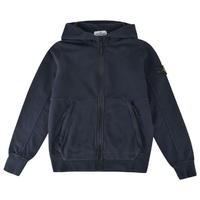 STONE ISLAND Children Boys Logo Hooded Zip Sweatshirt