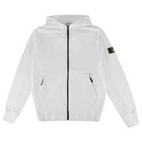 STONE ISLAND Junior Boys Logo Hooded Zip Sweatshirt