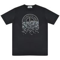 STONE ISLAND Junior Boys Pixel Logo T Shirt