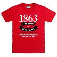 Stoke City - Birth of Football Kid\'s T Shirt