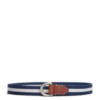 striped webbing belt persian blue