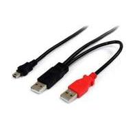 Startech Usb Y Cable For External Hard Drive - Usb A To Mini B (1.83m)