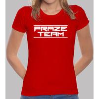 street t-shirt top white on red