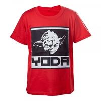 Star Wars Kids Boys Yoda Framed Closeup 98/104 Red T-Shirt