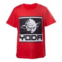 Star Wars Kids Boys Yoda Framed Closeup 158/164 Red T-Shirt
