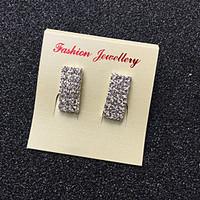 Stud Earrings Rhinestone Unique Design Classic Chrome Geometric Jewelry ForWedding Party Special Occasion Daily Casual Outdoor