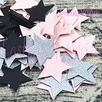 star round glitter paper confetti table decoration mariage baby shower ...