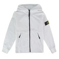 stone island children boys logo hooded zip sweatshirt