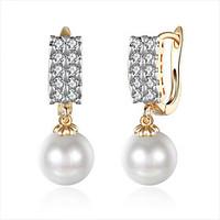 Stud Earrings Pearl AAA Cubic ZirconiaUnique Design Natural Tassels Movie Jewelry Euramerican Personalized Hypoallergenic Statement