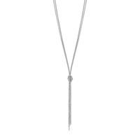 stylish sterling silver tie necklace