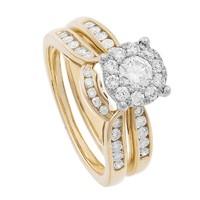 Starburst Collection ladies 9ct gold 0.50 carat diamond bridal set