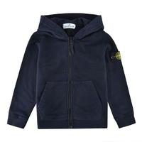 STONE ISLAND Children Boys Logo Hooded Zip Sweatshirt