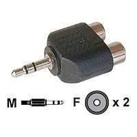 stereo audio adapter 2 x rca female to 35 mm jack male