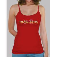 strapless girl - nuklear logo (pinkish red)