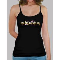 strapless girl - nuklear logo (black)