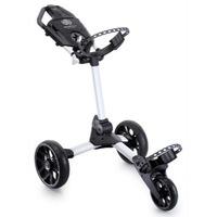 stewart r1 push 3 wheel golf trolley pearl white with black wheels