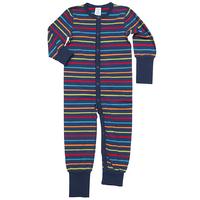Striped All-in-one Pyjama - Blue quality kids boys girls