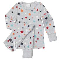 Star Print Pyjama Set - Grey quality kids boys girls