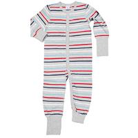 striped all in one pyjama grey quality kids boys girls