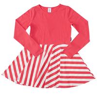 Striped Girls Dress - Pink quality kids boys girls