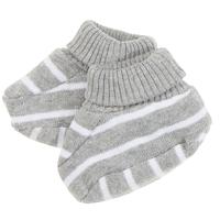 Striped Baby Booties - Grey quality kids boys girls