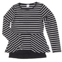 striped girls top black quality kids boys girls