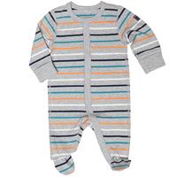 Striped Newborn Baby Sleepsuit - Grey quality kids boys girls