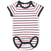 Striped Newborn Baby Bodysuit - White quality kids boys girls