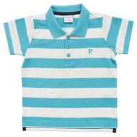 Striped Baby Polo Shirt - Turquoise quality kids boys girls