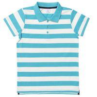 Striped Kids Polo Shirt - Turquoise quality kids boys girls