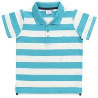 striped kids polo shirt turquoise quality kids boys girls