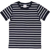 Striped Organic Kids T-shirt - Blue quality kids boys girls